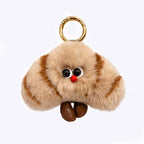 Otter Rabbit Fur Charm - Croissant Baby