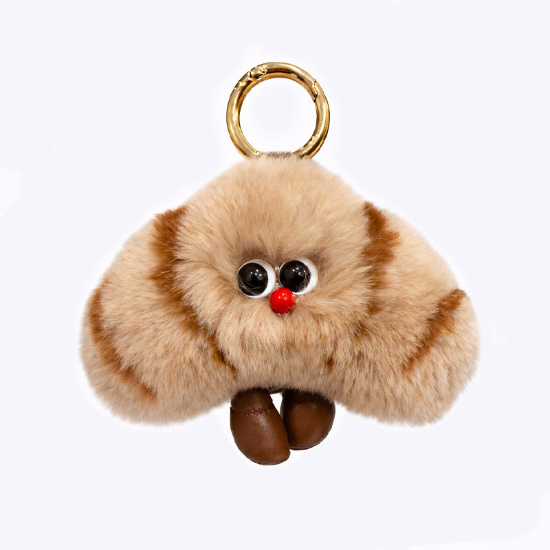 Otter Rabbit Fur Charm - Croissant Baby