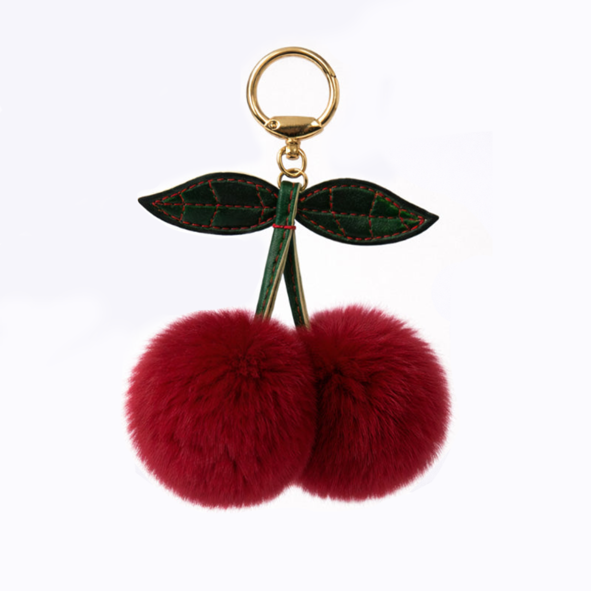 Otter Rabbit Fur Charm – Cherry