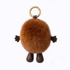 Otter Rabbit Fur Charm – Coffee Bean
